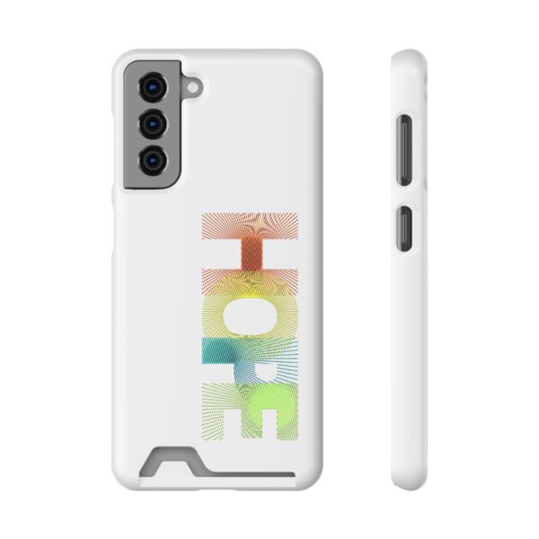 Rainbow Designs "HOPE" On Phone Case With Card Holder For iPhone and Samsung - Image 61