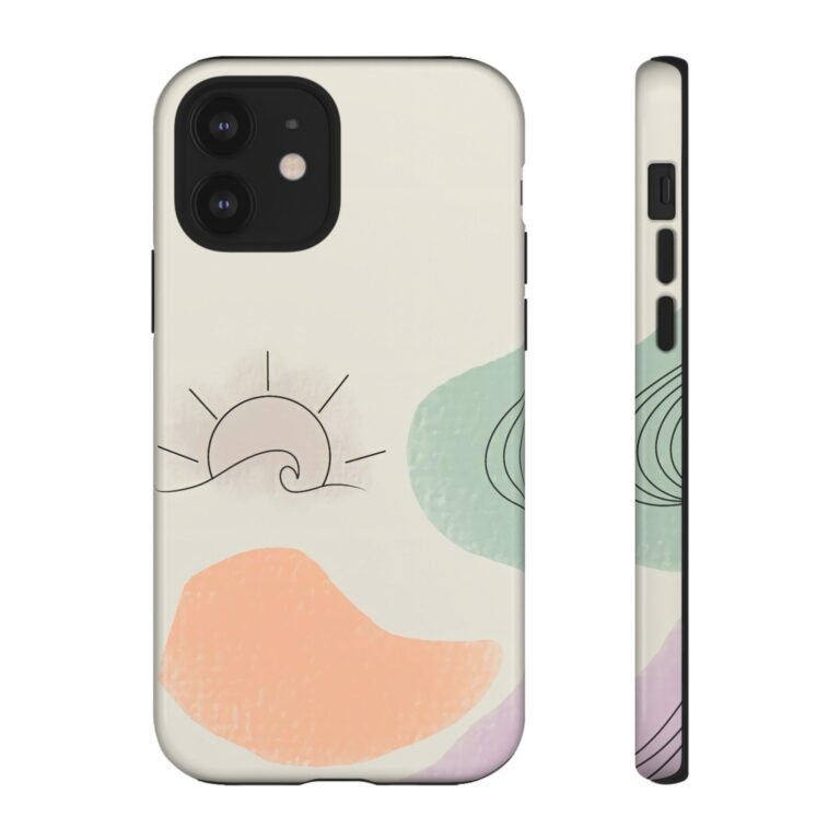 Rainbow Designs Sun Waves On Tough Cases Custom Phone Cases For iPhone Google Pixel and Samsung Series - Image 33