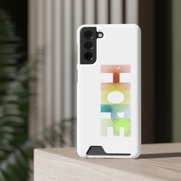 Rainbow Designs "HOPE" On Phone Case With Card Holder For iPhone and Samsung - Image 68