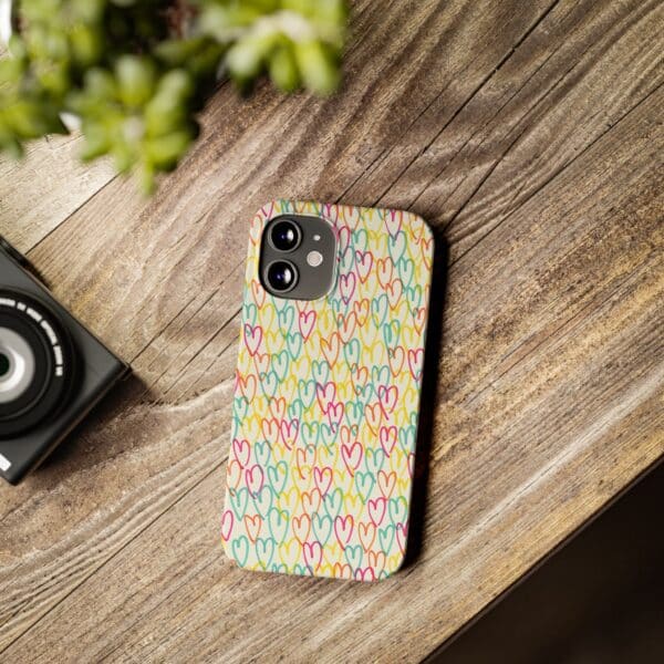 Rainbow Designs Colorful Hearts On Slim Phone Cases Case-Mate Custom Phone Cases For iPhone and Samsung Series - Image 45