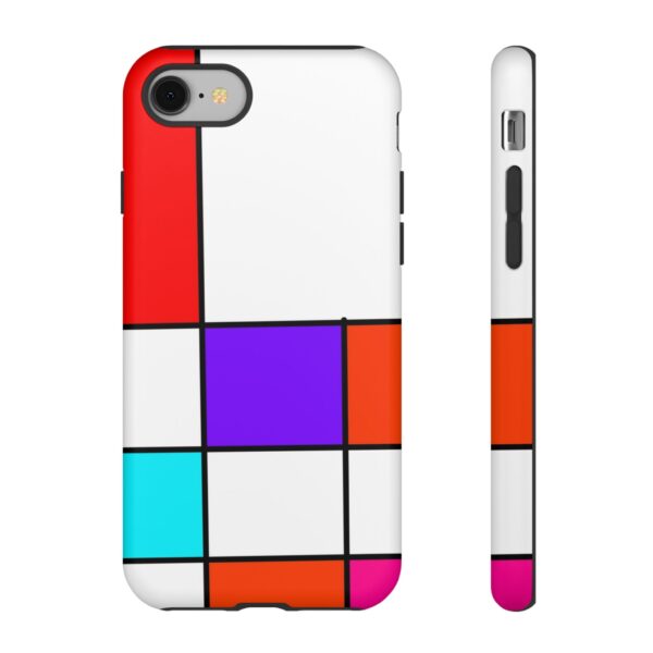 Rainbow Designs Mondrian Art On Tough Cases Custom Phone Cases For iPhone Google Pixel and Samsung Series - Image 2