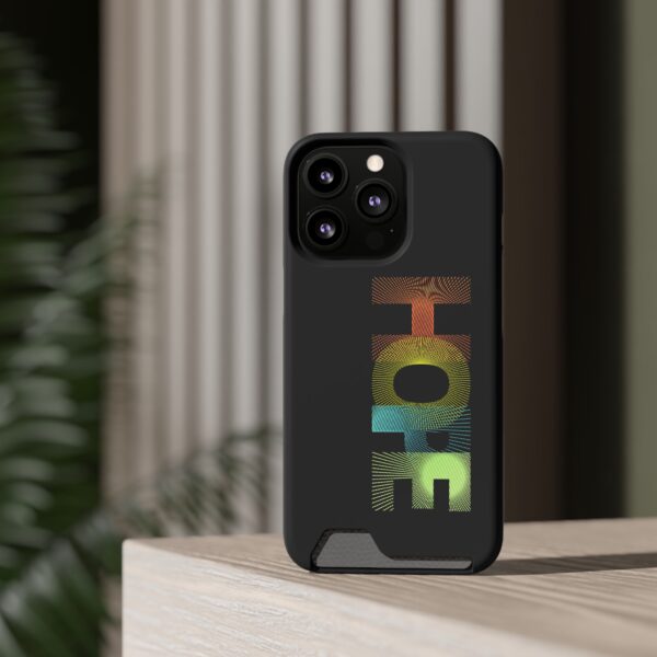 Rainbow Designs "HOPE" On Phone Case With Card Holder For iPhone and Samsung - Image 48