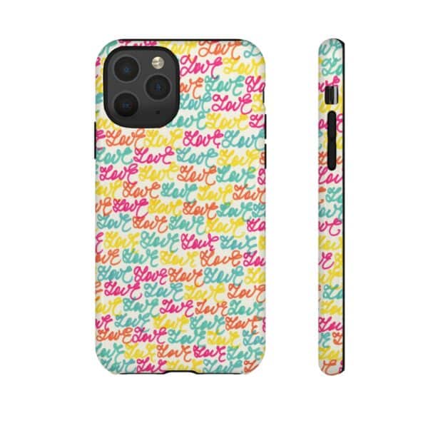 Rainbow Designs Colorful Love Letters On Tough Cases Custom Phone Cases For iPhone Google Pixel and Samsung Series - Image 21