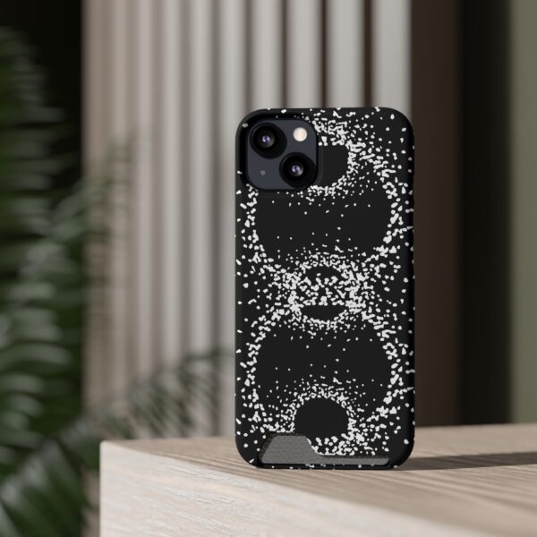 Round Shapes With Black Background On Phone Case With Card Holder Custom Phone Cases For iPhone and Samsung - Image 112