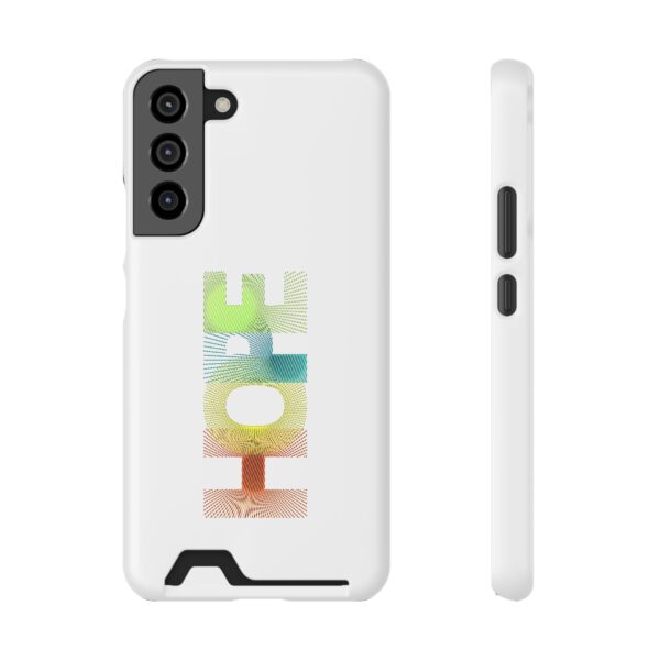 Rainbow Designs "HOPE" On Phone Case With Card Holder - Image 13