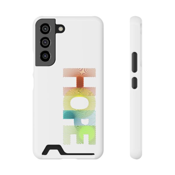 Rainbow Designs "HOPE" On Phone Case With Card Holder For iPhone and Samsung - Image 81