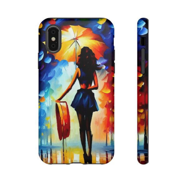 Rainbow Designs Woman With Umbrella On Tough Cases Custom Phone Case For iPhone and Samsung Series - Image 10