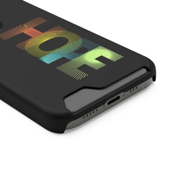 Rainbow Designs "HOPE" On Phone Case With Card Holder For iPhone and Samsung - Image 126