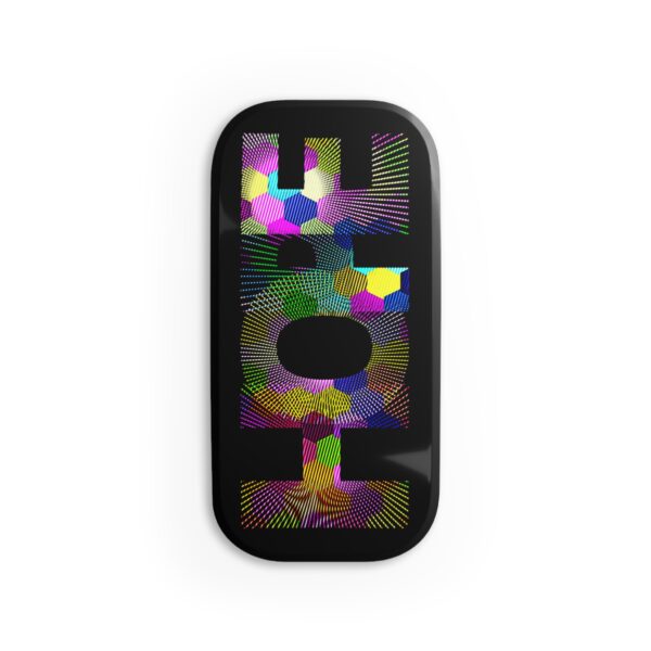 Rainbow Designs "HOPE" On Phone Click-On Grip Black