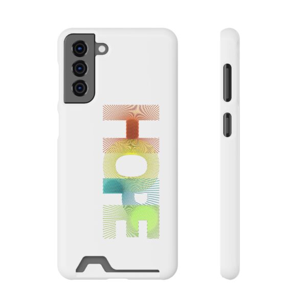 Rainbow Designs "HOPE" On Phone Case With Card Holder For iPhone and Samsung - Image 145