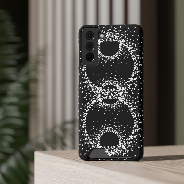 Round Shapes With Black Background On Phone Case With Card Holder Custom Phone Cases For iPhone and Samsung - Image 68