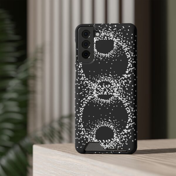 Round Shapes With Black Background On Phone Case With Card Holder Custom Phone Cases For iPhone and Samsung - Image 72