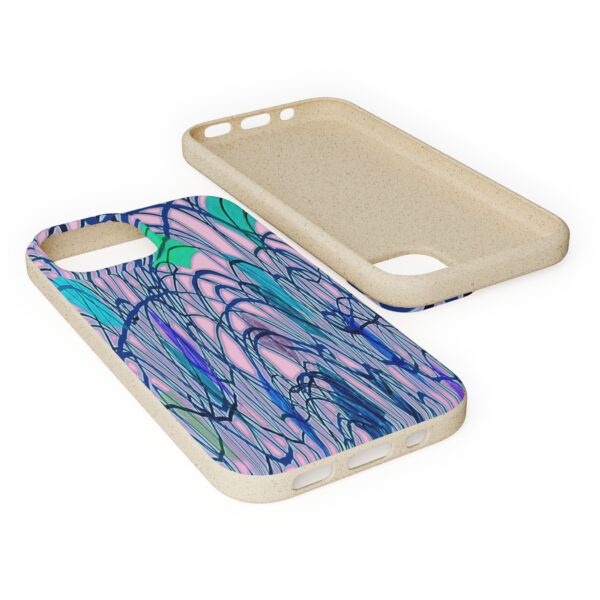 Curved Striped Pattern Biodegradable Cases For IPhone & Samsung  🌿 - Image 92