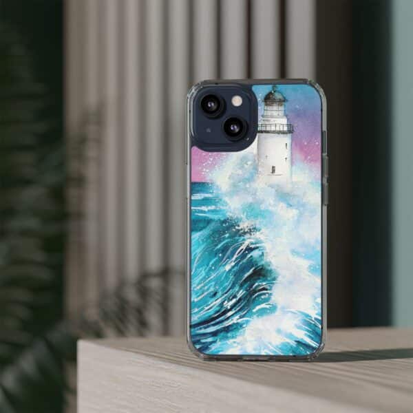 Crashing Waves Clear Case 🌊 for the enchanting iPhone 14! 📱✨ - Image 3