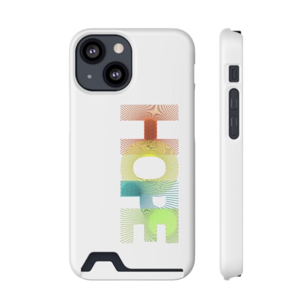 Rainbow Designs "HOPE" On Phone Case With Card Holder For iPhone and Samsung - Image 37