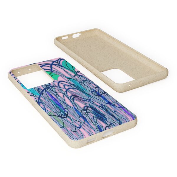 Curved Striped Pattern Biodegradable Cases For IPhone & Samsung  🌿 - Image 124