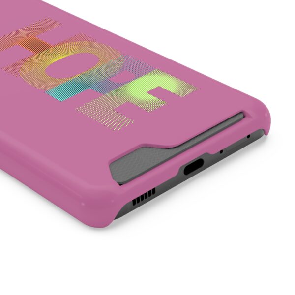 Rainbow Designs "HOPE" On Phone Case With Card Holder For iPhone and Samsung - Image 66