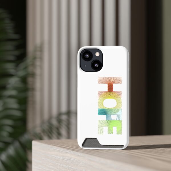 Rainbow Designs "HOPE" On Phone Case With Card Holder For iPhone and Samsung - Image 40