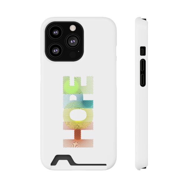 Rainbow Designs "HOPE" On Phone Case With Card Holder - Image 121