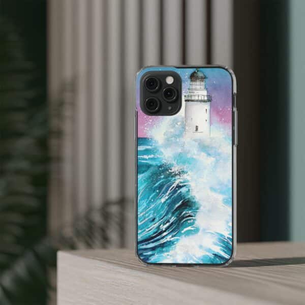 Crashing Waves Clear Case 🌊 for the enchanting iPhone 14! 📱✨ - Image 39