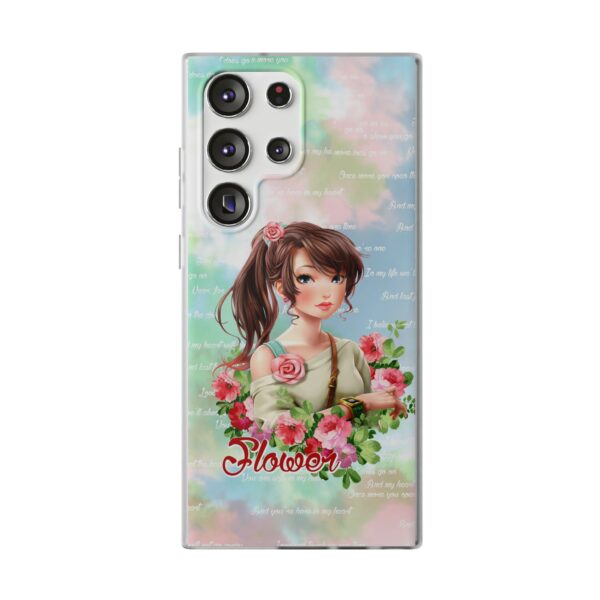 Girl With Flowers Flexi Cases for Samsung and iPhone - Image 221