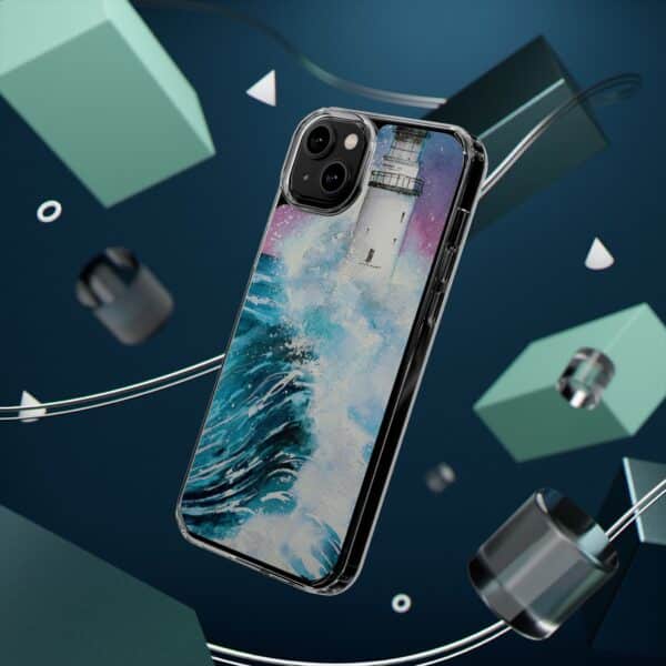 Crashing Waves Clear Case 🌊 for the enchanting iPhone 14! 📱✨ - Image 63