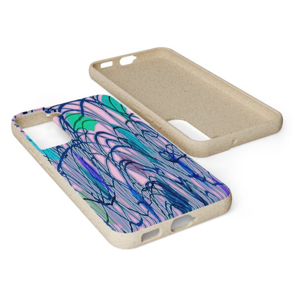 Curved Striped Pattern Biodegradable Cases For IPhone & Samsung  🌿 - Image 140