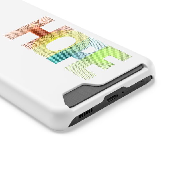 Rainbow Designs "HOPE" On Phone Case With Card Holder For iPhone and Samsung - Image 86