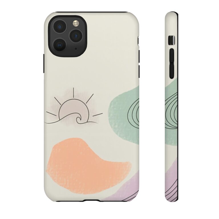 Rainbow Designs Sun Waves On Tough Cases Custom Phone Cases For iPhone Google Pixel and Samsung Series - Image 24