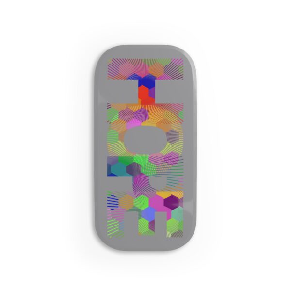 Rainbow Designs "HOPE" On Phone Click-On Grip Grey