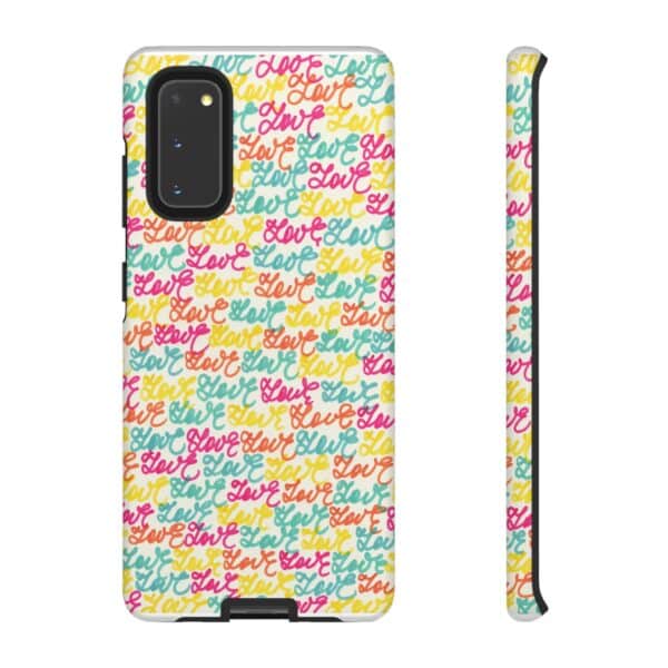 Rainbow Designs Colorful Love Letters On Tough Cases Custom Phone Cases For iPhone Google Pixel and Samsung Series - Image 26