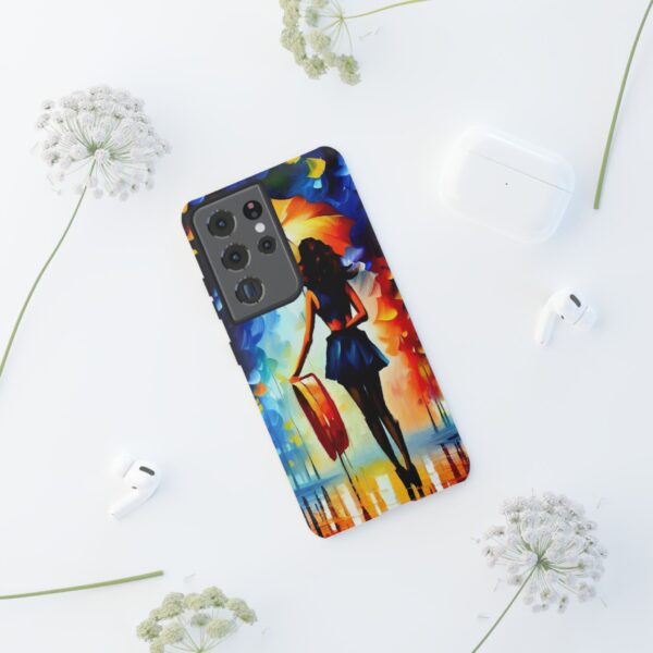 Rainbow Designs Woman With Umbrella On Tough Cases Custom Phone Case For iPhone and Samsung Series - Image 66