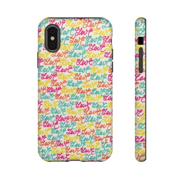 Rainbow Designs Colorful Love Letters On Tough Cases Custom Phone Cases For iPhone Google Pixel and Samsung Series - Image 6