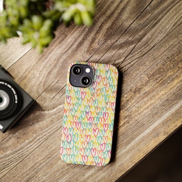 Rainbow Designs Colorful Hearts On Slim Phone Cases Case-Mate Custom Phone Cases For iPhone and Samsung Series - Image 29