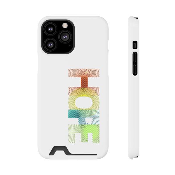 Rainbow Designs "HOPE" On Phone Case With Card Holder For iPhone and Samsung - Image 49