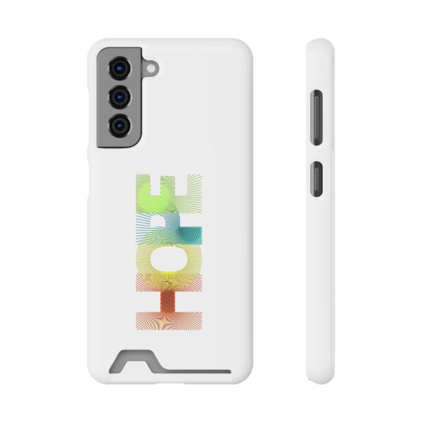 Rainbow Designs "HOPE" On Phone Case With Card Holder - Image 57