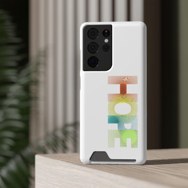 Rainbow Designs "HOPE" On Phone Case With Card Holder For iPhone and Samsung - Image 160