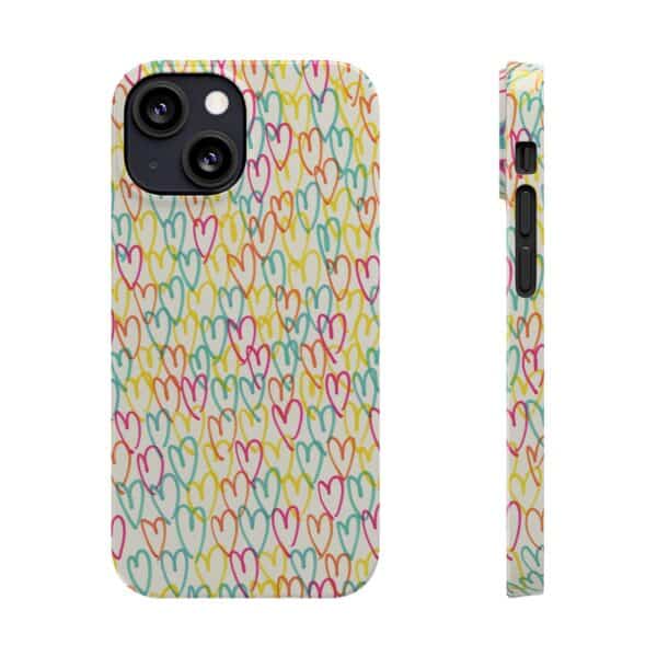 Rainbow Designs Colorful Hearts On Slim Phone Cases Case-Mate Custom Phone Cases For iPhone and Samsung Series - Image 26