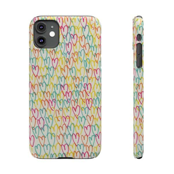 Rainbow Designs Colorful Hearts On Slim Phone Cases Case-Mate Custom Phone Cases For iPhone and Samsung Series - Image 10