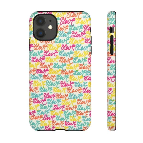 Rainbow Designs Colorful Love Letters On Tough Cases Custom Phone Cases For iPhone Google Pixel and Samsung Series - Image 19