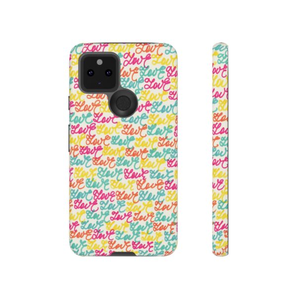 Rainbow Designs Colorful Love Letters On Tough Cases Custom Phone Cases For iPhone Google Pixel and Samsung Series - Image 69