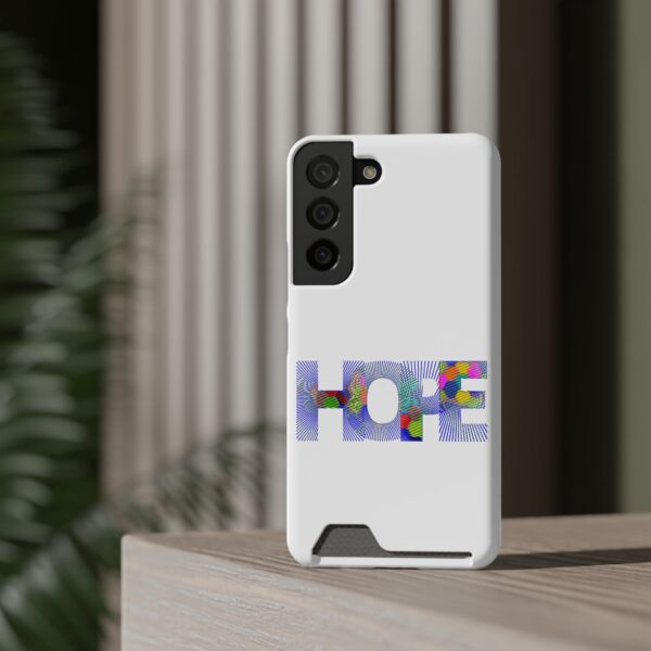 Rainbow Designs "HOPE" On Phone Case With Card Holder For iPhone and Samsung - Image 84