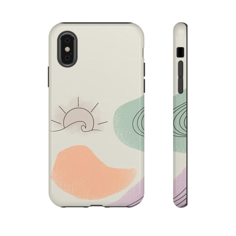 Rainbow Designs Sun Waves On Tough Cases Custom Phone Cases For iPhone Google Pixel and Samsung Series - Image 5