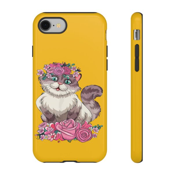 Rainbow Designs Cute Cat On Tough Cases Custom Phone Cases For iPhone Google Pixel and Samsung Series