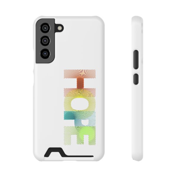 Rainbow Designs "HOPE" On Phone Case With Card Holder For iPhone and Samsung - Image 93