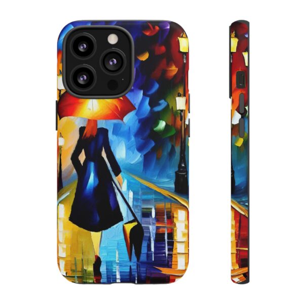 Rainbow Designs Woman With Umbrella On Tough Cases Custom Phone Case For iPhone and Samsung Series - Image 49