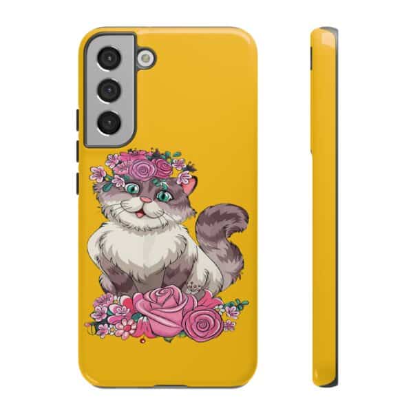 Rainbow Designs Cute Cat On Tough Cases Custom Phone Cases For iPhone Google Pixel and Samsung Series - Image 87