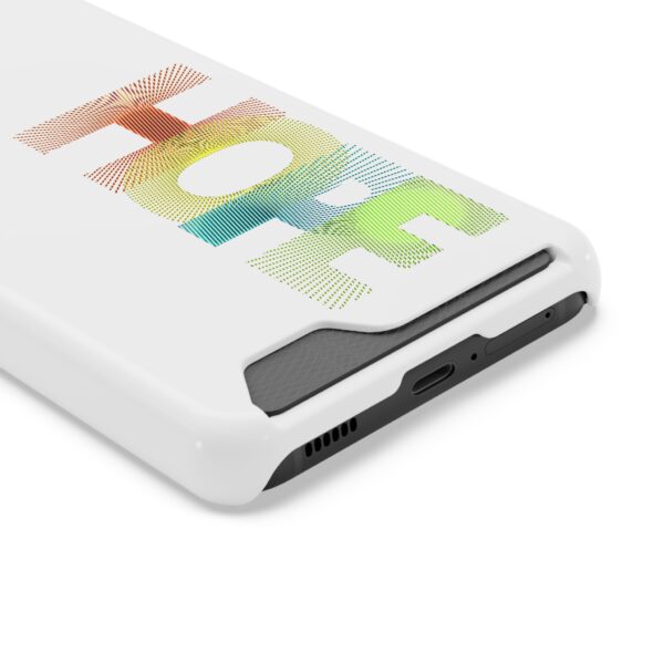 Rainbow Designs "HOPE" On Phone Case With Card Holder For iPhone and Samsung - Image 2