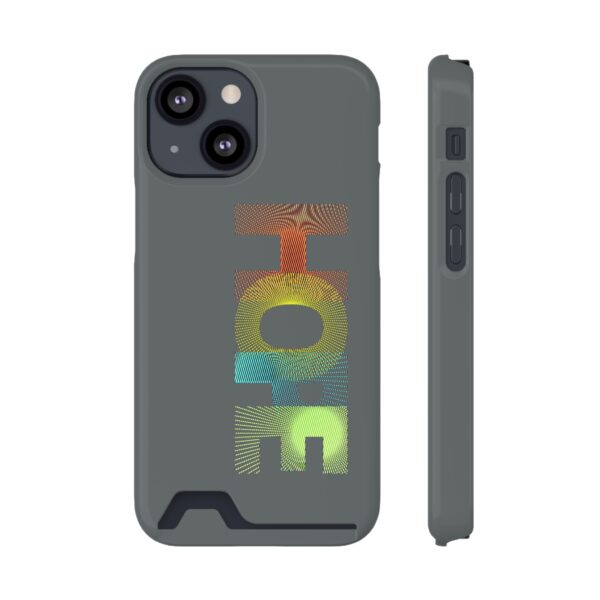 Rainbow Designs "HOPE" On Phone Case With Card Holder For iPhone and Samsung - Image 113