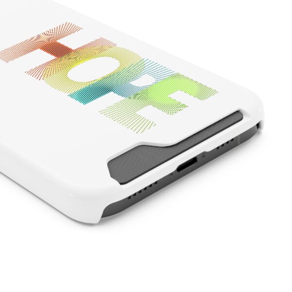 Rainbow Designs "HOPE" On Phone Case With Card Holder For iPhone and Samsung - Image 130